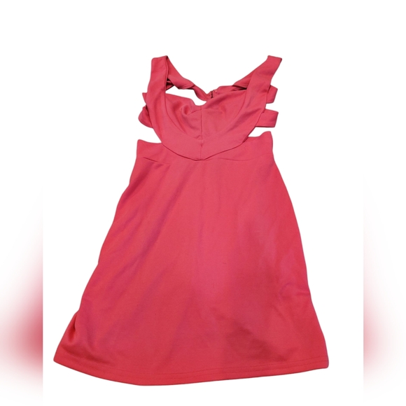 NWOT Sugar & Spice Hot Pink Cut Out Bodycon Dress Sweetheart Neckline - Large - Picture 6 of 9